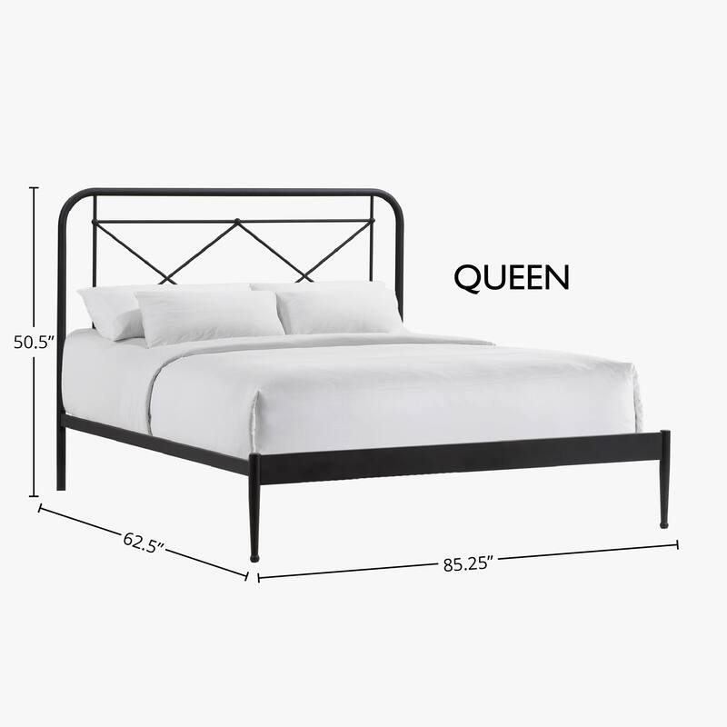 Intercon Vintage Metal Panel Bed, Black