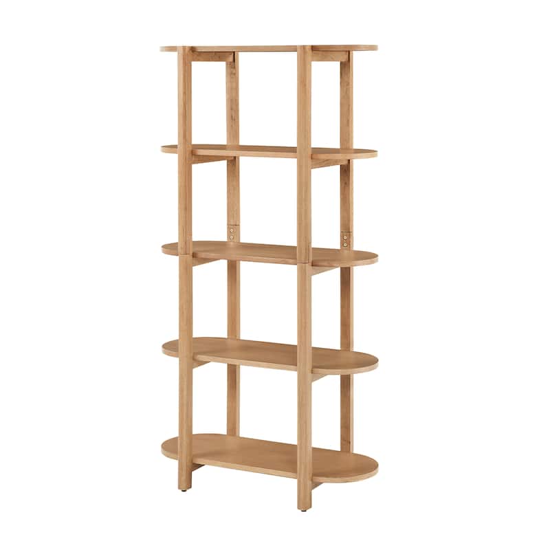 Bower Home 60" Modern Wood Bookcase - 32 W x 15 D x 60 H"