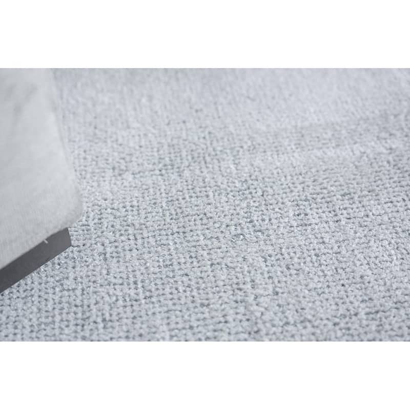 Exquisite Rugs Poliforma Handmade Handloomed Polyester Light Blue Area Rug