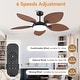 preview thumbnail 13 of 28, 52" Palm Leaf Tropical Ceiling Fan with Light and Remote,Indoor or Outdoor Ceiling Fan,for Farmhouse Living Room Patio