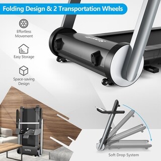 Gymax Electric Folding Treadmill Italy Designer Running Machine with ...