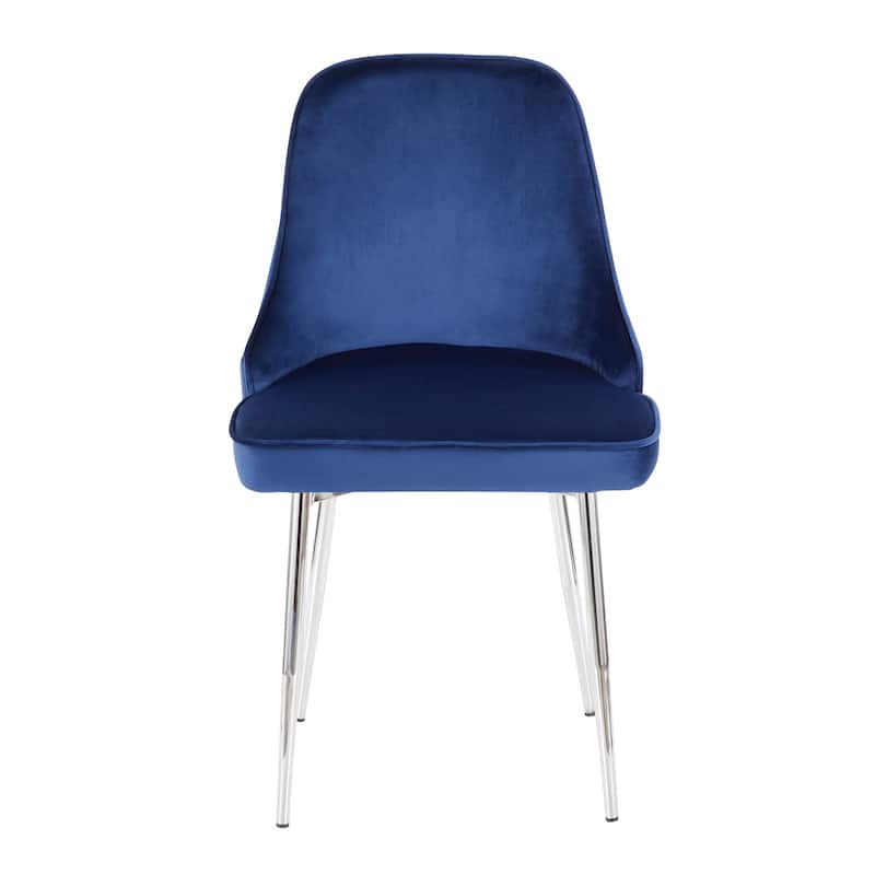 Silver Orchid Naldi Contemporary-Glam Velvet Dining Chair (Set of 2)