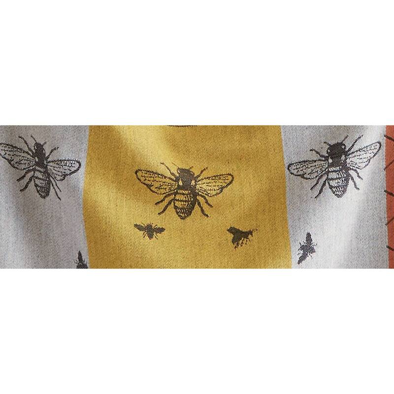 26L"x18W" Beehive Print Yellow Jacquard Cotton Dishtowel Kitchen Towel Yellow Machine Washasble