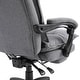 preview thumbnail 9 of 7, Home Office Chair with Foot Rest, Fabric Upholstered Recliner with Armrests, Work Chair with Double Thick Cushion and Wheels