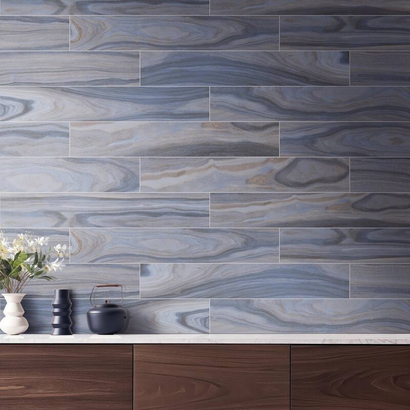 Ackland AKNPTLOR8X48P-CA Lorento - 8" x 48" Porcelain Wood Look Solid - Verdin