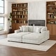 preview thumbnail 77 of 131, Oversized Chenille Modular Sectional Sofa Conversation Set with 2 Ottomans