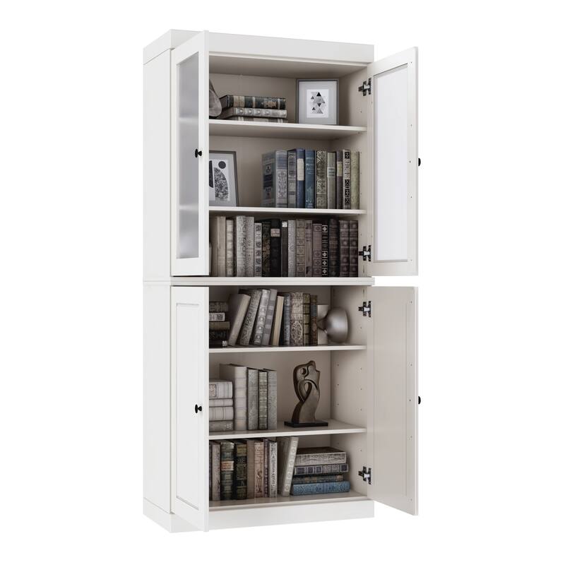 100% Solid Wood 6-Shelf Bookcase with Optional Doors by Palace Imports