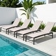 preview thumbnail 61 of 73, Outdoor All-Weather Patio Chaise Lounge Chairs Sun Lounger with Adjustable Backrest