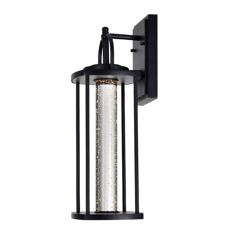Greenwood LED Black Outdoor Wall Lantern - Black