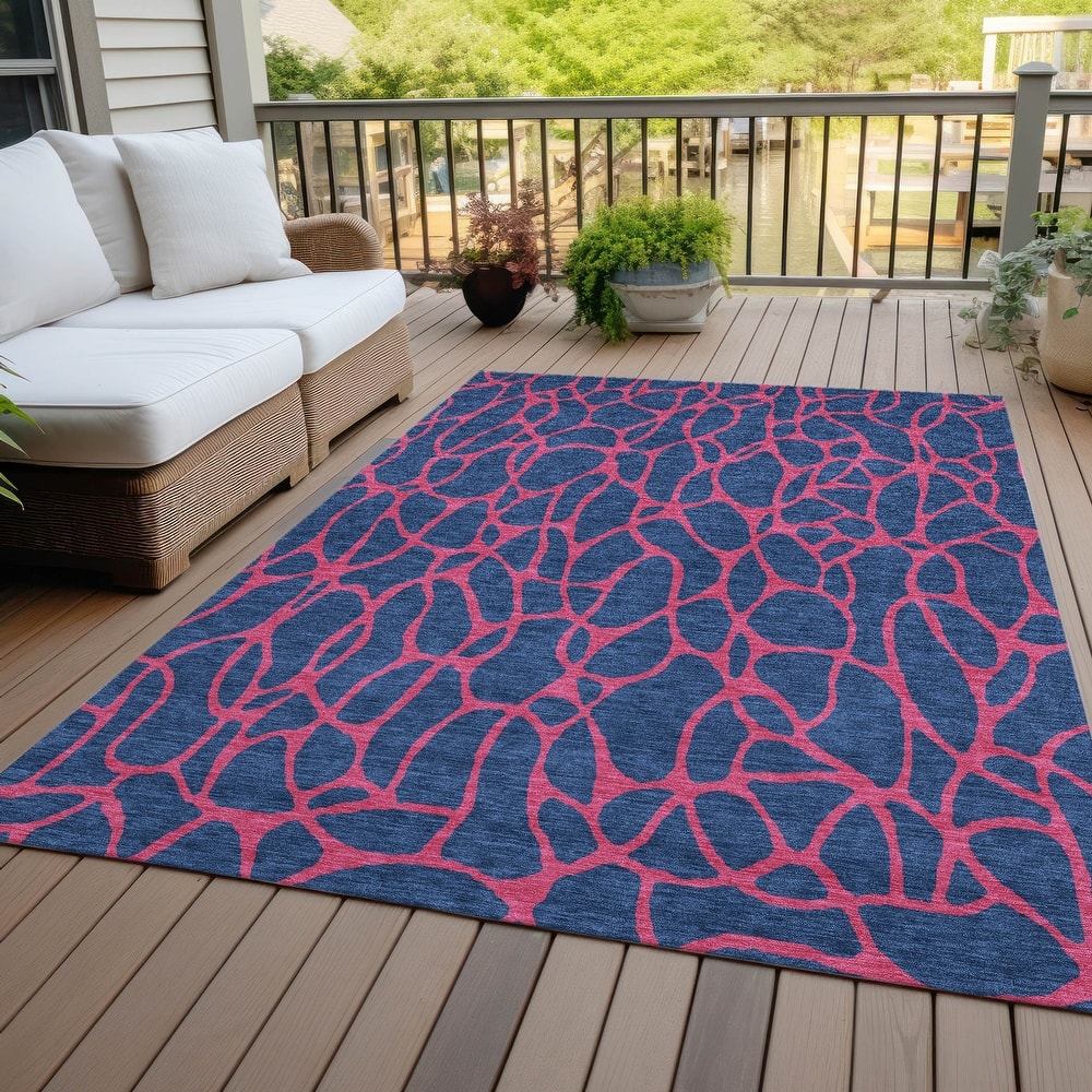 Machine Washable Indoor/ Outdoor Contemporary Chantille Rug