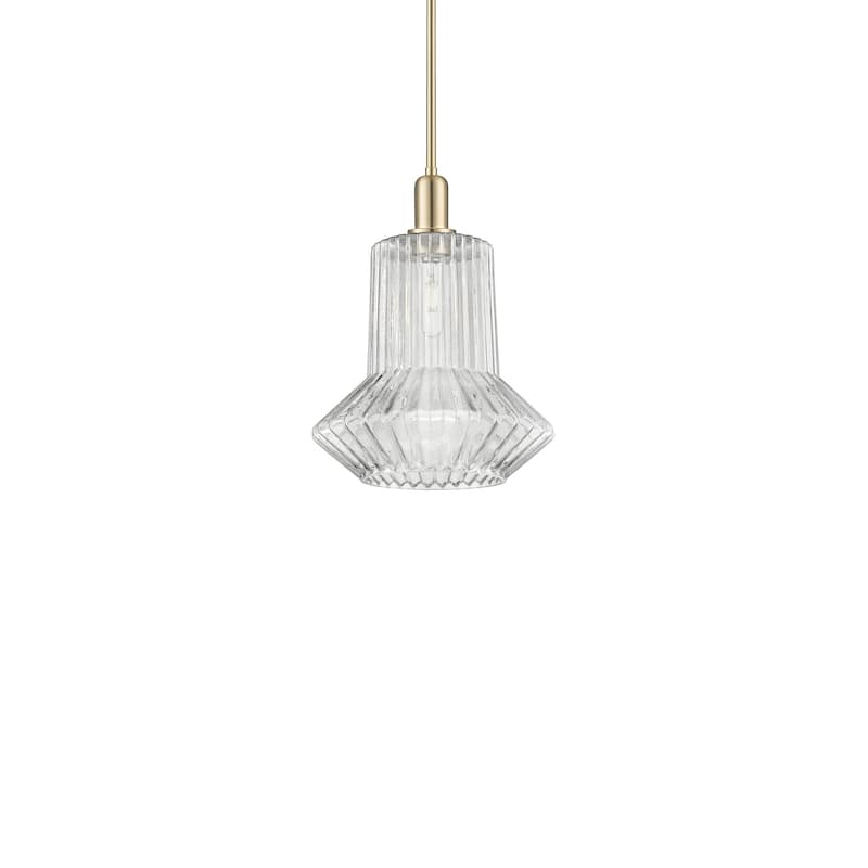 Innovations Lighting 716-1S-16-12 Springwater Pendant Springwater 12" - Champagne Bronze / Clear Fluted