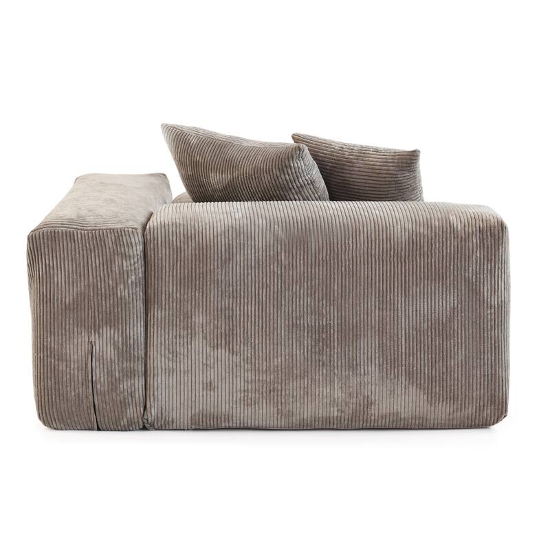 Large Corduroy Fabrics Upholstery Modular Sectional Sofa Set for Living Room