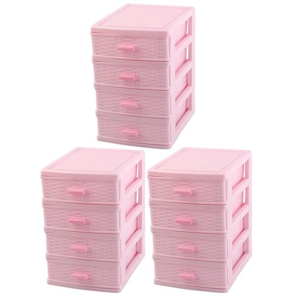 Shop Plastic 4 Layers Jewelry Sundries Storage Cabinet Container