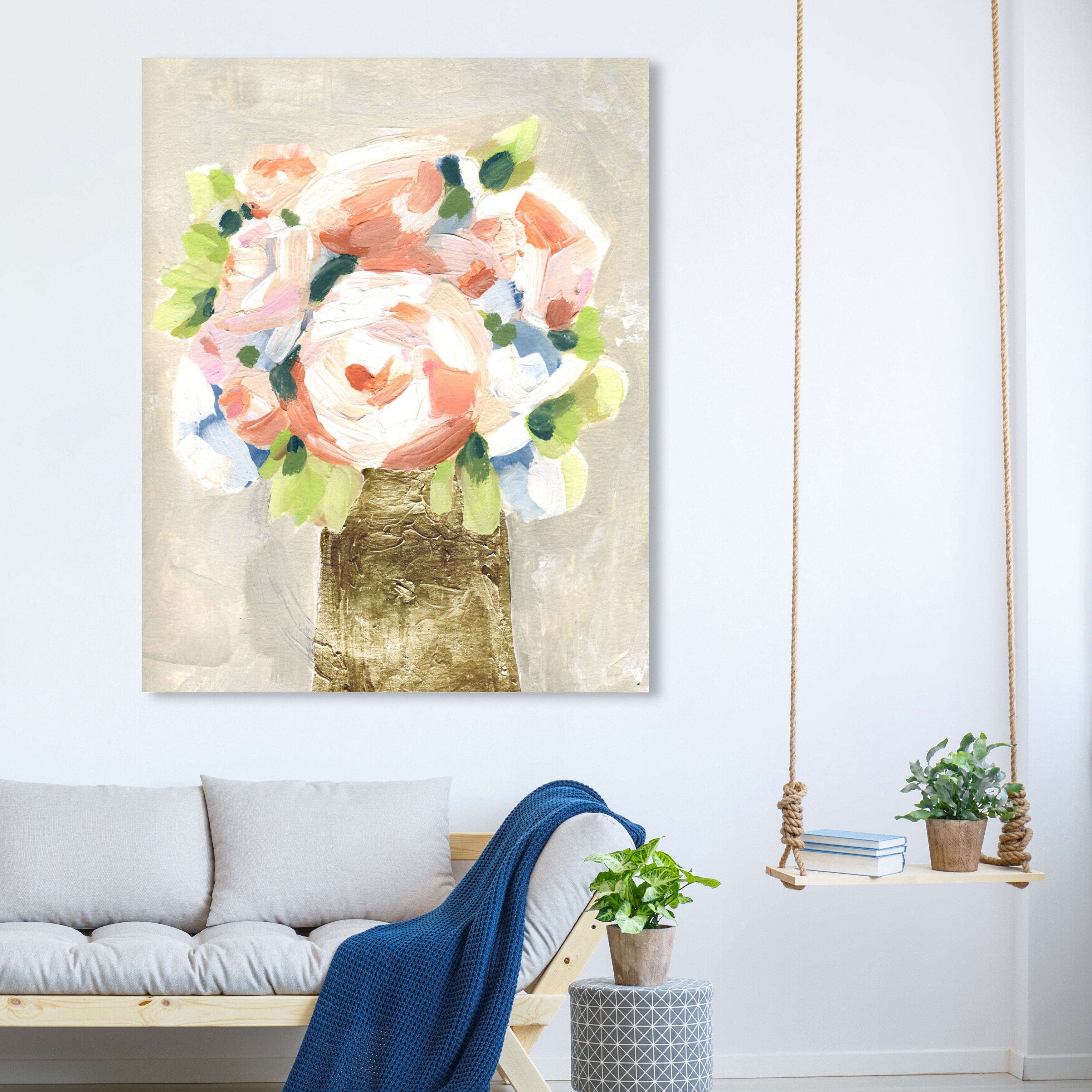 Oliver Gal 'Coral Peonies' Floral and Botanical Wall Art Canvas