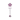 Metal Flower Shaped Martini Table, Lavender Color - 11.0"L x 10.6"W x 28.0"H