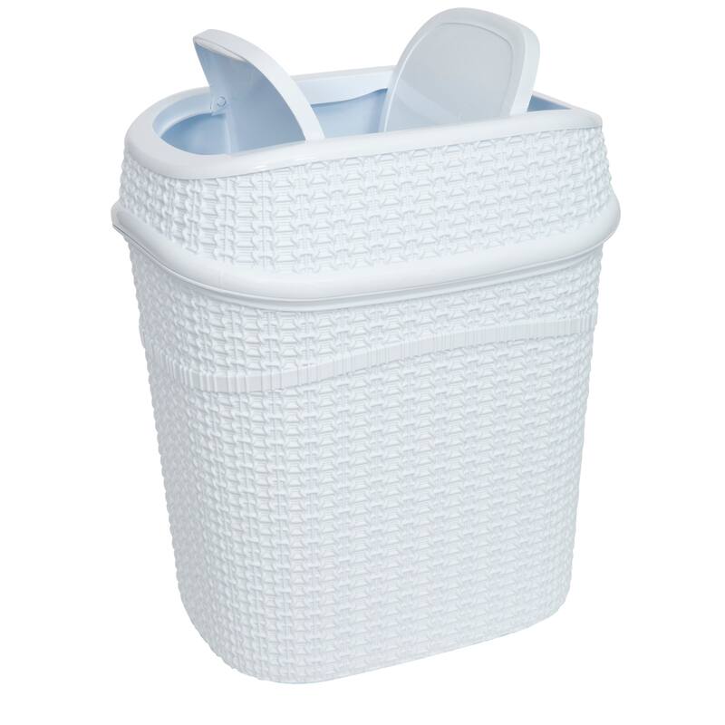 Bath Bliss 9.5 Liter Sailor Knot Swing Top Waste Bin