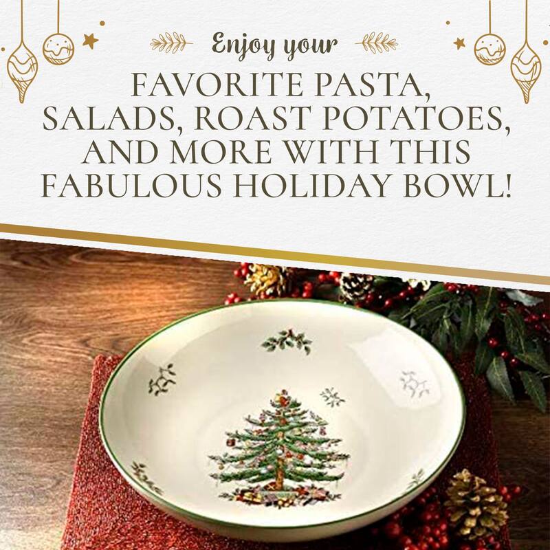Spode Christmas Tree Pasta Bowl - 13 inch