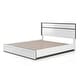 preview thumbnail 11 of 15, Furniture of America Conjira Modern 2-Piece White Wood Storage Bed and Nightstand Set