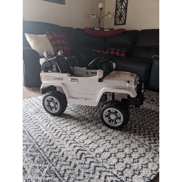 Aosom 12V Kids Electric Battery White 