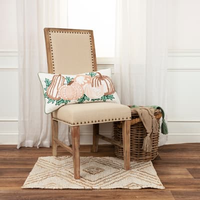 Rizzy Home Boho Pumpkin Embroidered Throw Pillow Cover