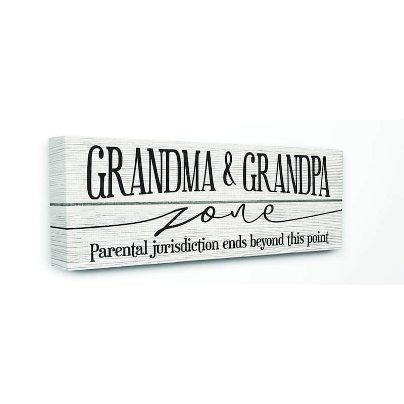 Stupell Industries Grandma And Grandpa Zone Funny Wood Textured Family ...