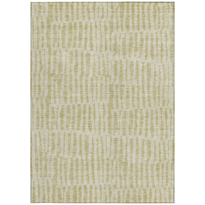 HomeRoots Striped Transitional Rectangle Outdoor Rug
