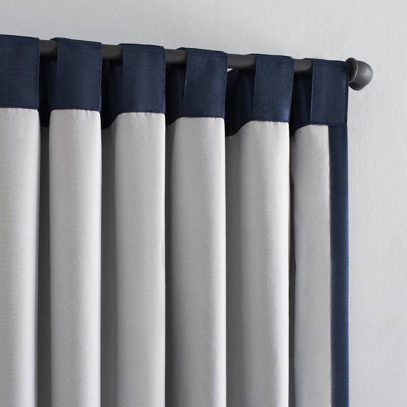 Sun Zero Evelina Faux Dupioni Silk Blackout Curtain Panel, Single Panel