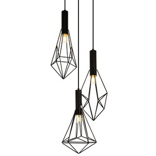 Elegant Lighting LDPD2108 Jago 3 Light 16" Wide Pendant with Aluminum