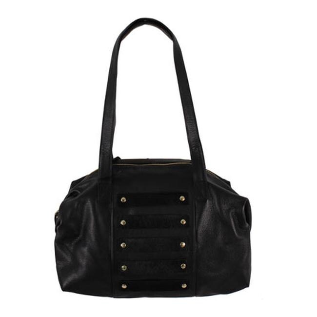 latico black leather tote