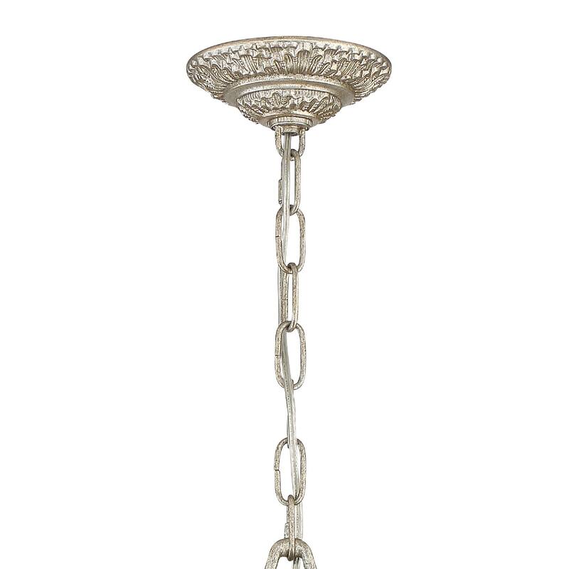 Regis 6 Light Clear Hand Cut Crystal Silver Semi-Flush - 20'' W x 20'' H