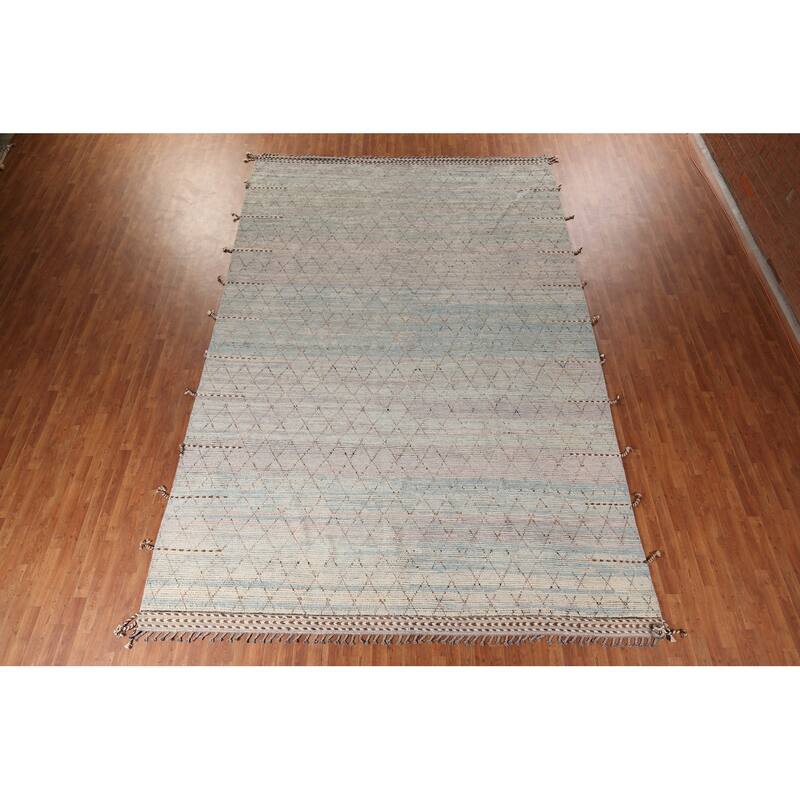Trellis Moroccan Large Area Rug Handmade Oriental Wool Carpet - 10'0"x 15'4"