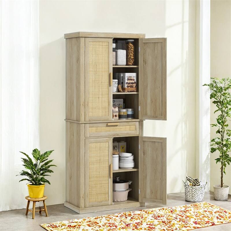 72" Tall Pantry Cabinet,Freestanding Kitchen Storage Cabinet