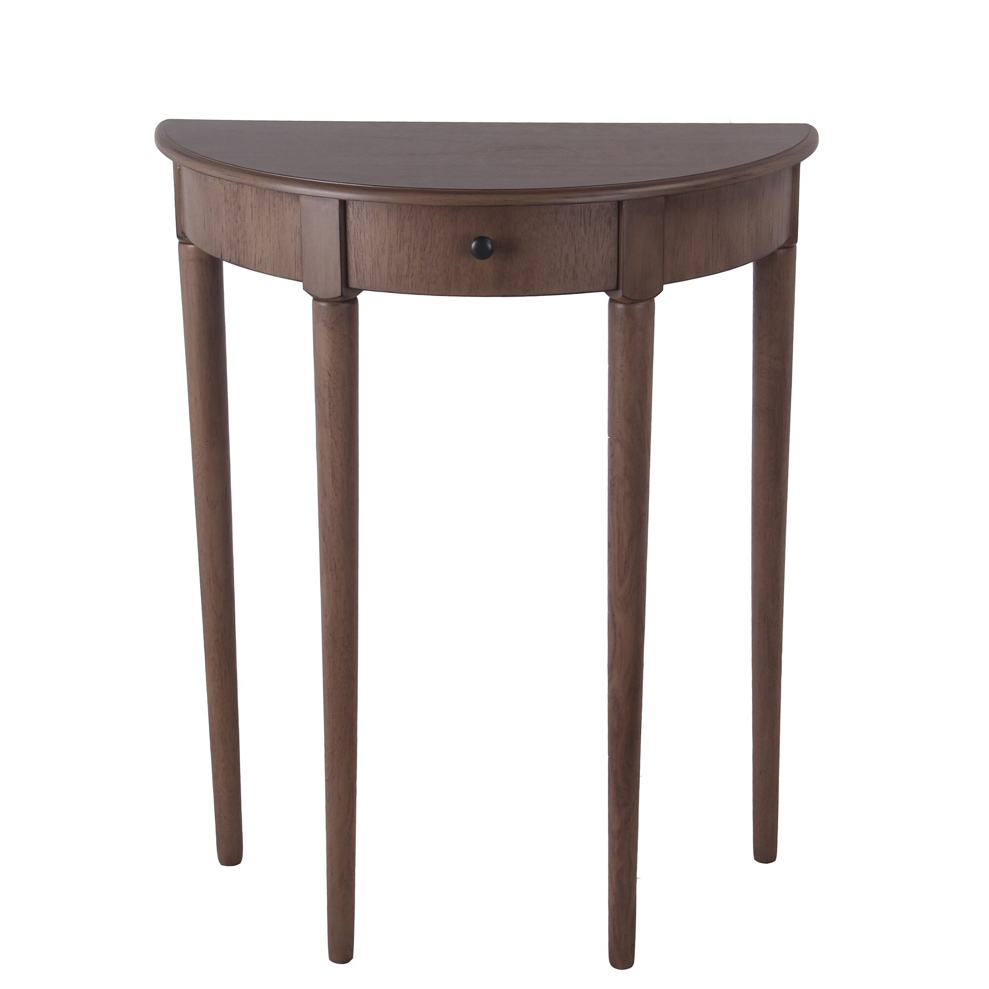 Shop 1 Drawer Half Moon Console Table With Round Legs Small Brown On Sale Overstock 31291923,Decoracion Negro Y Dorado Para Hombre