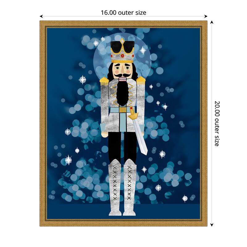 Disco Nutcracker I by Grace Popp Framed Canvas Wall Art Print - 16 x 20 in