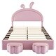 preview thumbnail 11 of 42, Upholstered Velvet Platform Bed with 2 Storage Benches