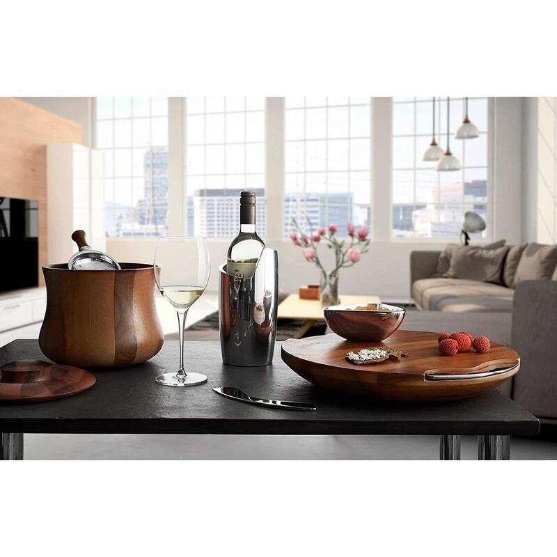 Nambe Nara Ice Bucket with Scoop - 8.5 inch