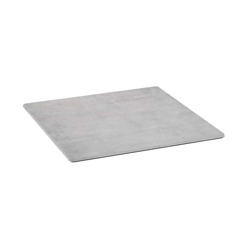 Commercial HPL Wrapped Seamless Scratch and Stain Resistant Tabletop - 36"W x 36"D x 1.5"H - Gray Faux Concrete