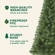 preview thumbnail 4 of 7, 6FT Unlit Artificial Christmas Tree with 490 Tips, PVC Full Branches, Classic Green Holiday Tree with 4-Leg Plastic Stand