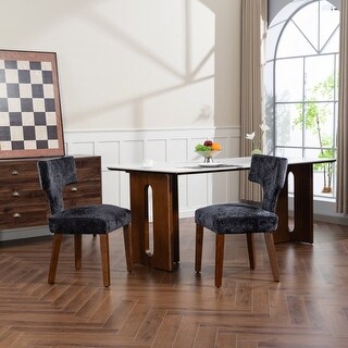 Mid Century Modern Dining Chairs Set of 2 with Hardwood Frame - Bed ...