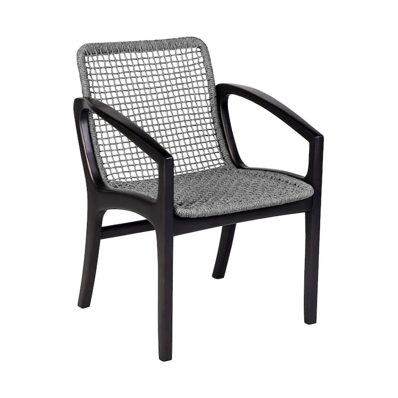 Black/Gray Other Upholstered Wood Frame Dining Chair, Sturdy Dining Chair for Dining Rooms - 22.75
