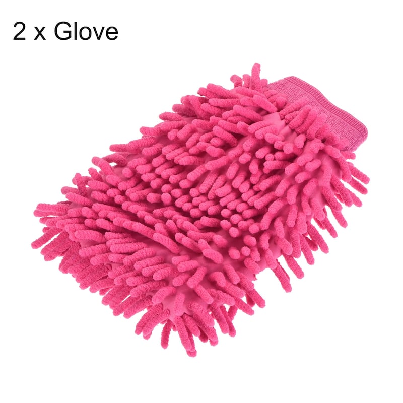 Microfiber Soft Chenille Wash Mitten Dusting Gloves for House Cleaning