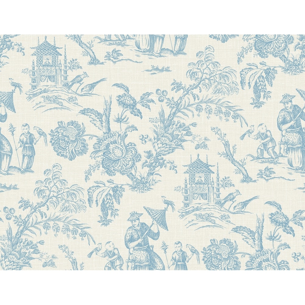 Seabrook Designs Colette Chinoiserie Nonwoven Unpasted Wallpaper