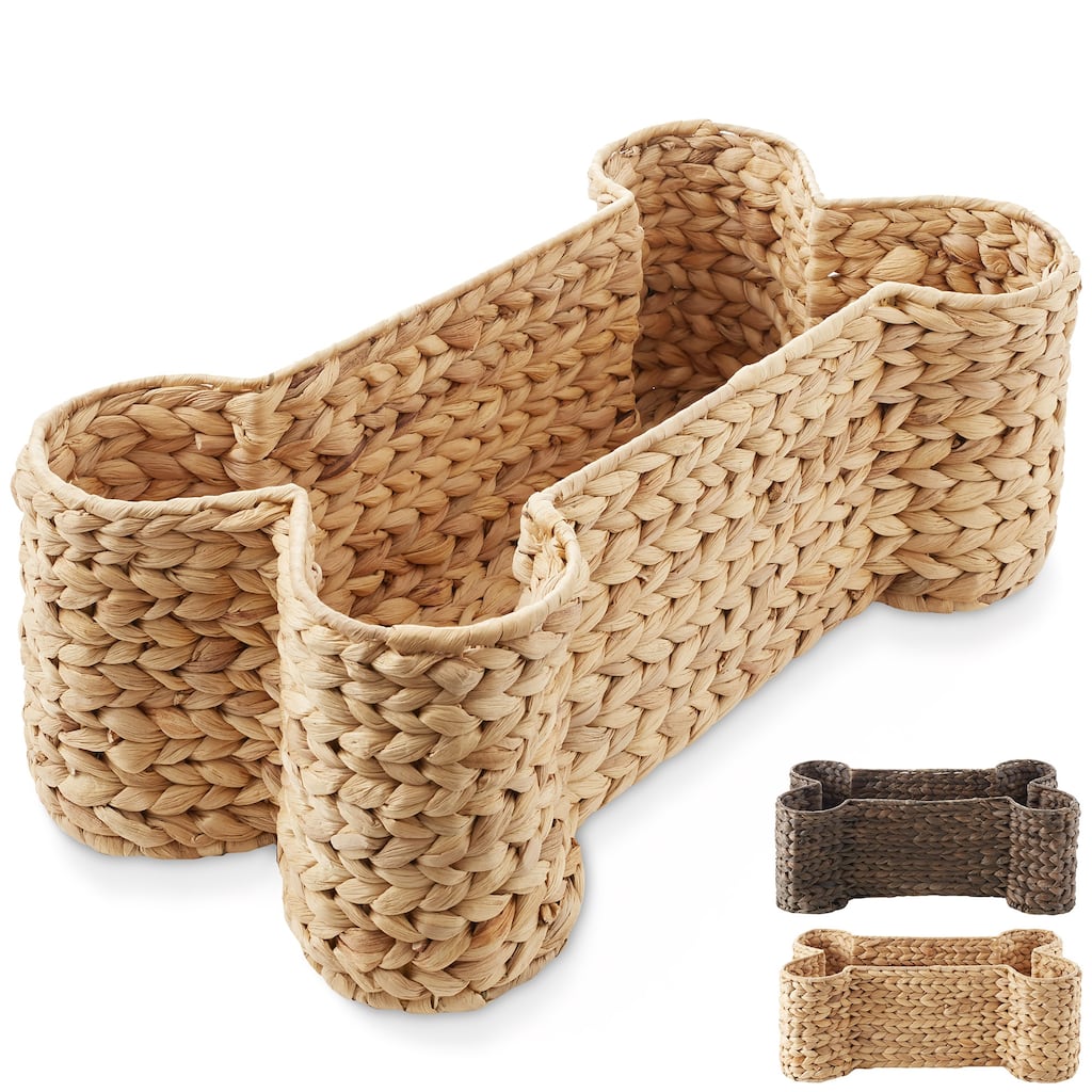 Dog Bone Shaped Storage Basket Organizer Bin for Pet Toys