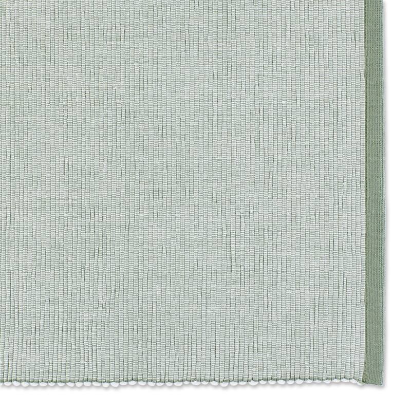 DII French Blue Eco-Friendly Chambray Fine Ribbed Placemat 6 Piece