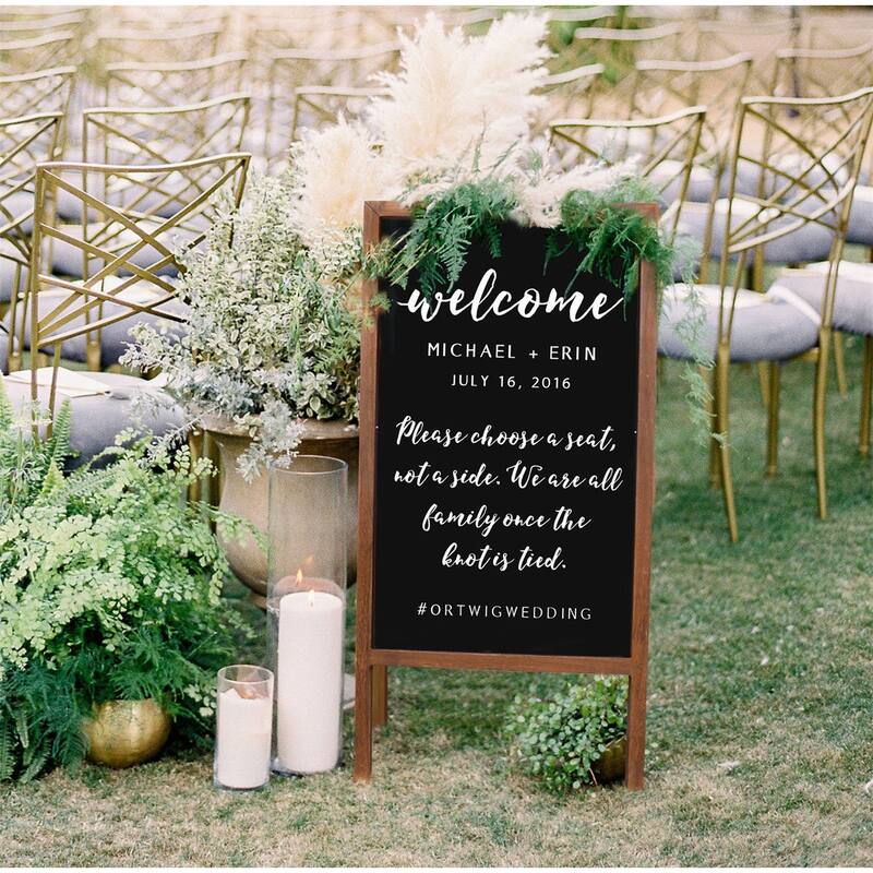 Magnetic A-Frame Chalkboard Message Sign Board Extra Large 39 x20 in Free Standing