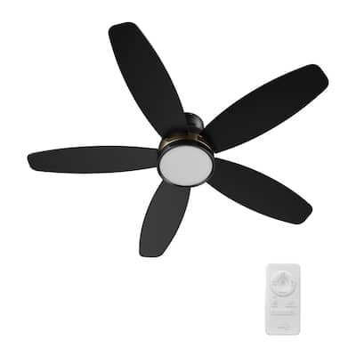 Cerus 48-inch Indoor Ceiling Fan with Remote,Dimmable LED Light Kit & Reversible DC motors. - N/A