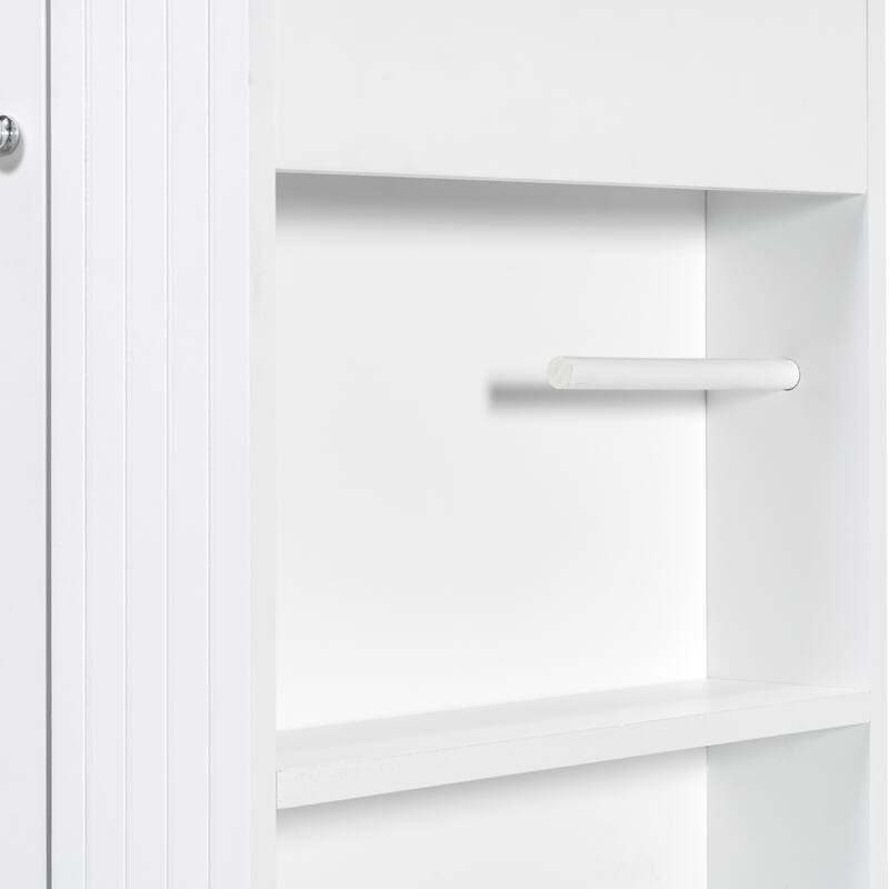 Roomfitters 20" Bathroom Vanity with Sink, Soft-Close Drawer, Side Open Shelves & Pinewood Towel Bar