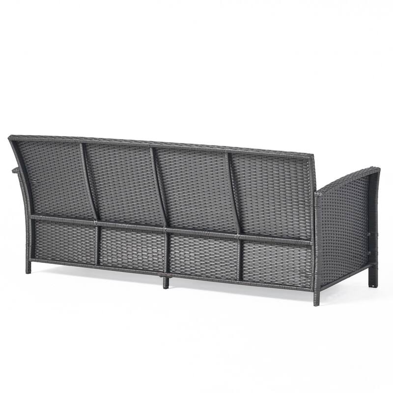 Charming Three-Seater Sofa for Outdoor Spaces, Enhancing Comfort and Style