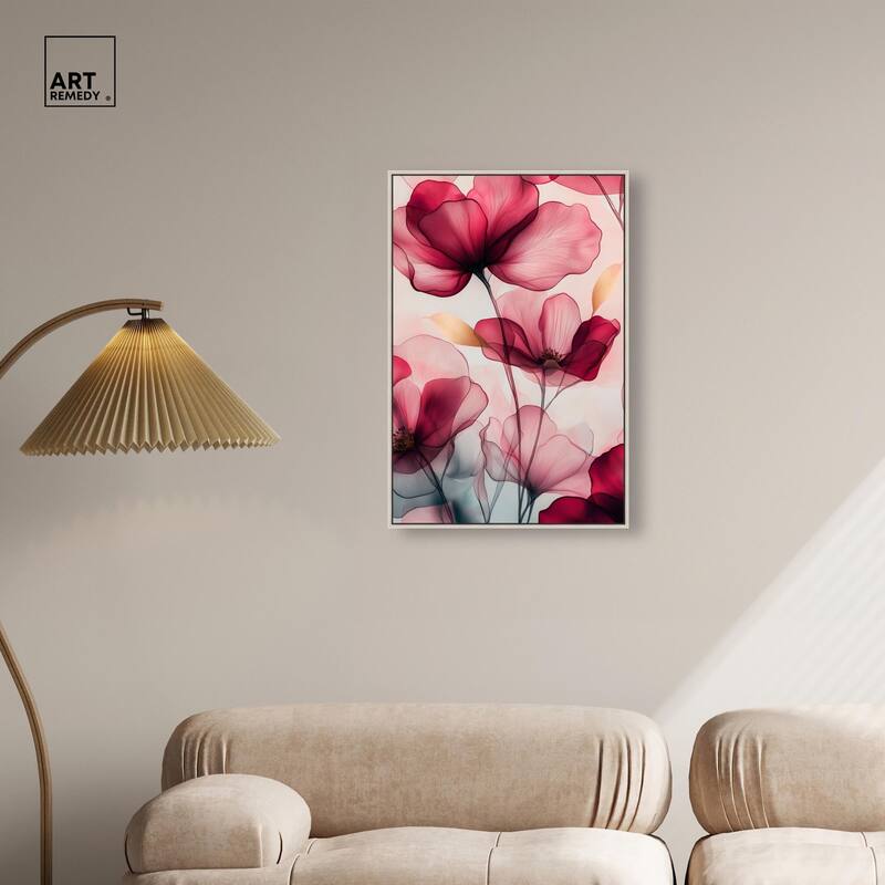 Chiffon Cherry Charm Canvas by Art Remedy