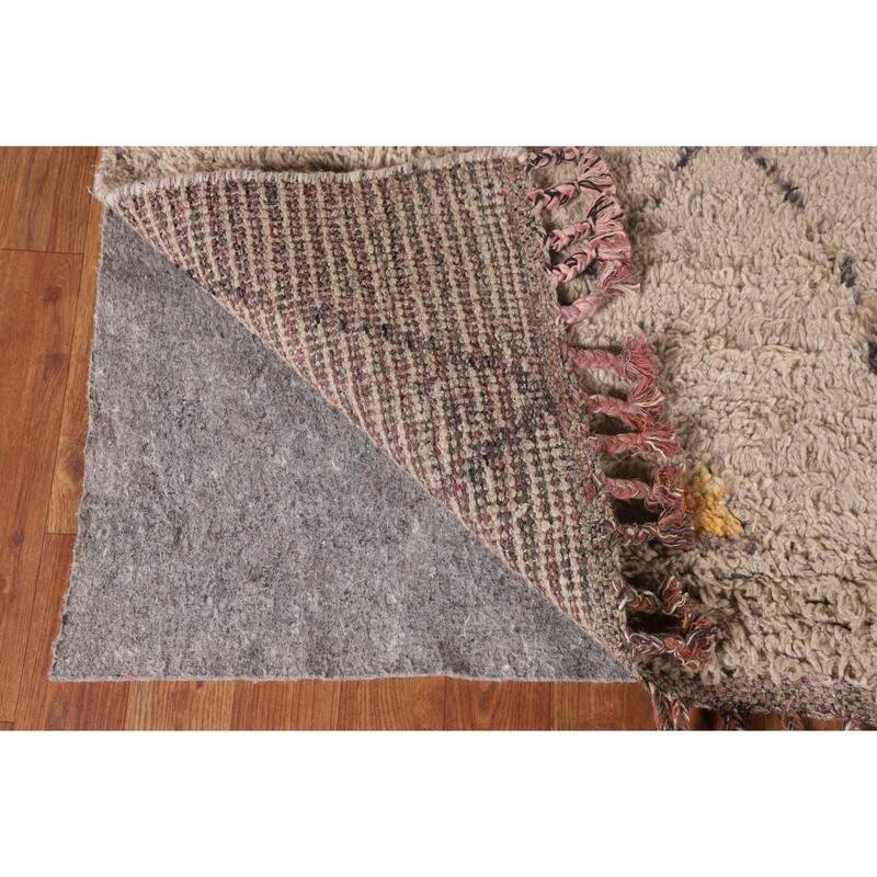 Geometric / Moroccan Style Area Rug Hand-Knotted Wool Carpet - 5'9" x 9'9"